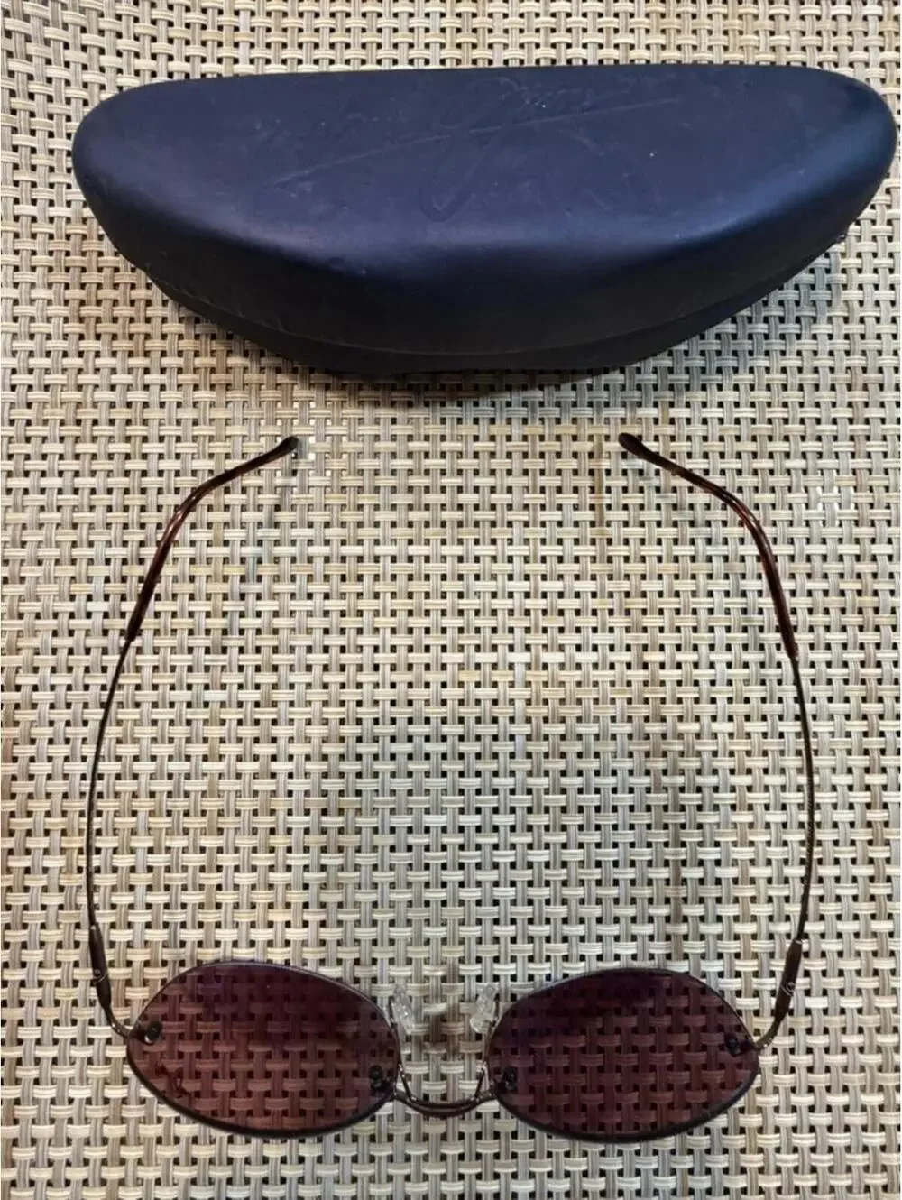 Maui Jim RIMLESS Copper Stainless Frame/ Bronze Lenses!